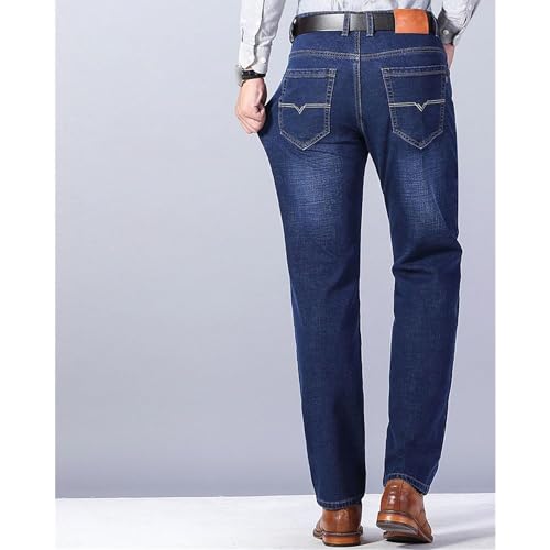 Men Button Zipper Fashion Denim Pants Retro Distressed Loose Fit Street Jean Y2K Classic Straight Stretch Pant3