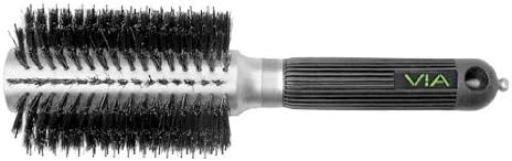Via Professional Tourmaline Natural Boar Bristle Round hair brush, Large