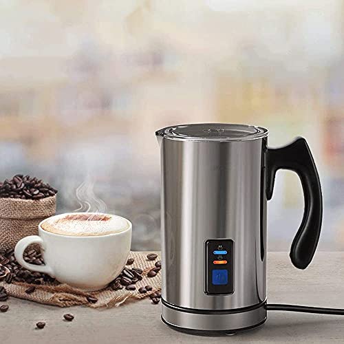 BBZZ Mini Milchaufschäumer Elektrischer Milchaufschäumer und Wärmer mit Heiß-Kalt-Funktionalität Edelstahl Schaummacher… – Bild 3