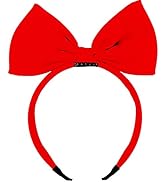 YRDQNCraft Bow Headband Red Bowknot Headband Big Bow Hair Hoop Girls Kids Party Decoration for Ha...