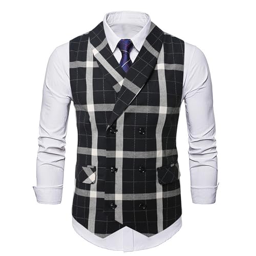 Mens Dress Suits Vest Casual Business Office Button Down Suit Vest Slim Fit Sleeveless Formal Prom Party Waistcoat3