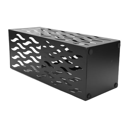 Porte-parapluie en métal durable design creux noir gain de place - 4