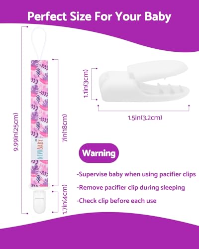 Image of ALVABABY Pacifier Clips 8 Pack Pacifier Binky Paci Holder Leashes for Teethers 8DP22A