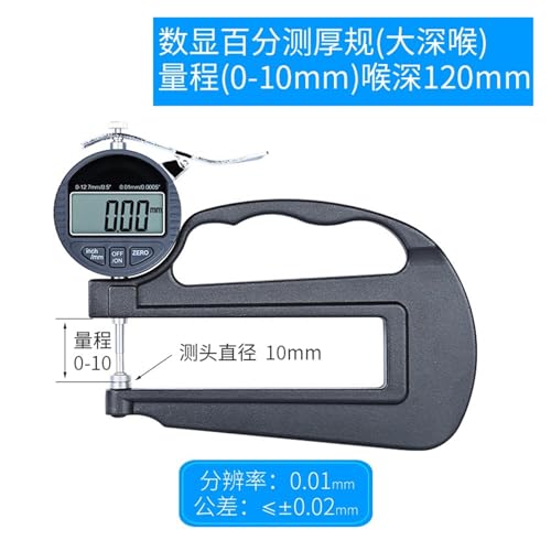 Calibrador de espesores Digital Display Thickness Gauge Micrometer 0-10mm 0-25mm 0.001 miniatura 2