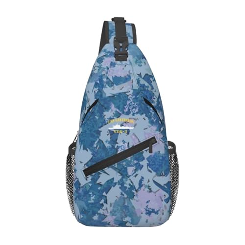Bolso bandolera USS Galveston para hombre pequeño negro miniatura 2