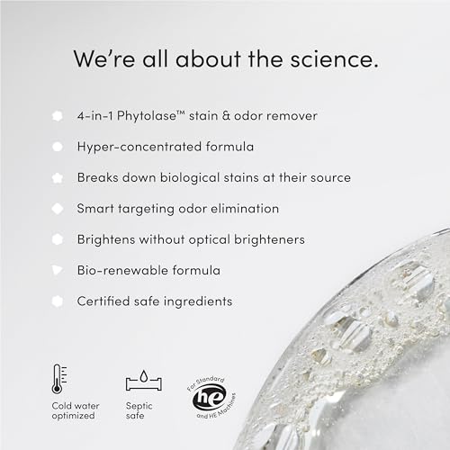 Image of Dirty Labs | Scent Free | Bio Enzyme Laundry Booster | 2-Pack = 96 Loads | Hyper Concentrated | High Efficiency & Standard Machine Washer | Nontoxic, Biodegradable | Stain & Odor Removal Booster | Hyper-concentrated enzyme stain & odor booster, nontoxic & biodegradable, for HE & standard machines
