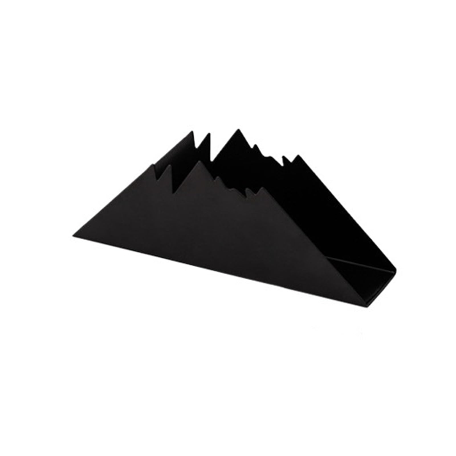 Estante de papel for el hogar, estante for pañuelos arte del hierro, caja con forma triangular for y coche, contenedor, servilletero for restaurante Hotel para Cocina(Black)