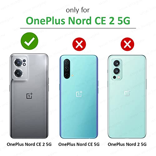 Image of WOW IMAGINE Polycarbonate Tough Armor Bumper Excellent 360 Degree Protection Back Cover with Ring Holder & Kickstand in-Built for OnePlus Nord CE 2 5G (Carbon Black)