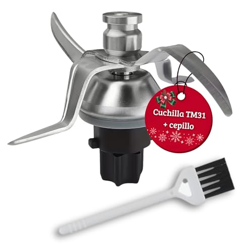 Kit lame Thermomix tm31 + secchiello Thermomix tm31 | Lama Thermomix tm31 in acciaio inox sus 420 | Thermomix tm31 ricambi | ricambi Thermomix tm31 | Lame tm31 | Facile da pulire.