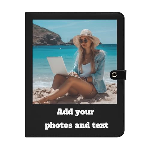 Personalisierbarer Leder-Ordner A4 – Individuell bedruckbar mit Namen oder Logo für Bewerbungsmappe, Dokumente und Zertifikate | Hochwertige Aktentasche aus Leder für Beruf und Business