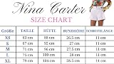 Nina Carter Damskie szorty dżinsowe z wysokim stanem, styl used look, eleganckie letnie szorty jeansowe krótkie spodnie, Ciemnoniebieski (P206-2), M Szczupły