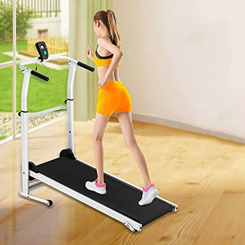 Image of Household Small Foldable Mechanical Treadmill Walking Machine Ultra-Quiet Fitness Exercise Equipment Adjustable Height Slope Adjustment