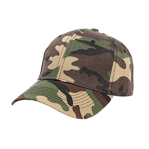 Masculino Femenino Neutral Verano Al Aire Libre Gorras De Béisbol Camuflaje Sombrero Ajustable Viseras Fiesta Sombreros Princesa, Verde militar., Talla única