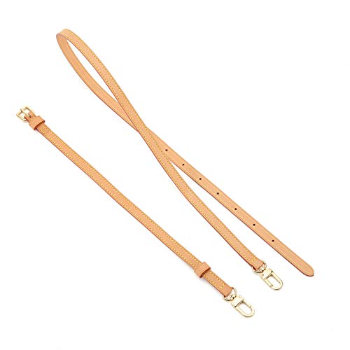 Vachetta Leather Adjustable Crossbody Strap for Small Bags Pochette Mini NM Eva Favorite PM MM Nano Speedy, Beige, Width 1.2cm ( 0.47inch )3