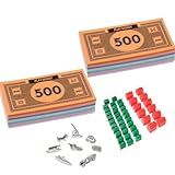 Monopoly Money Replacement 2 Sets of 30 Each Bill Denomination, 60 Total in Mixed Colors. Monopoly Tokens, Houses & Hotels