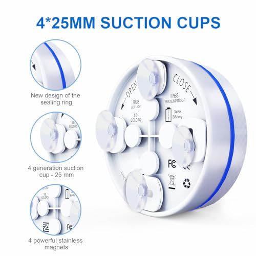 Defeicco Submersible Led Pool Lights For Above Ground Pools Waterproof thumb #2