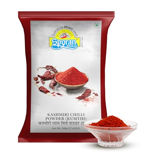 Image of Spyran Kashmiri Red Chilli Powder, Lal Marchu Powder, 100% Natural and No Preservatives & Color 500g (Pack of 2)