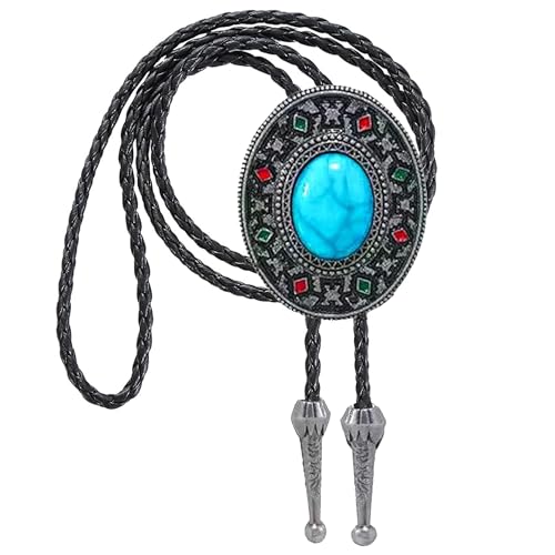UTOWO Western Cowboy Bolo Tie for Men Bolo Necklace Women Leather Necktie Western Necklace Costume Accessories