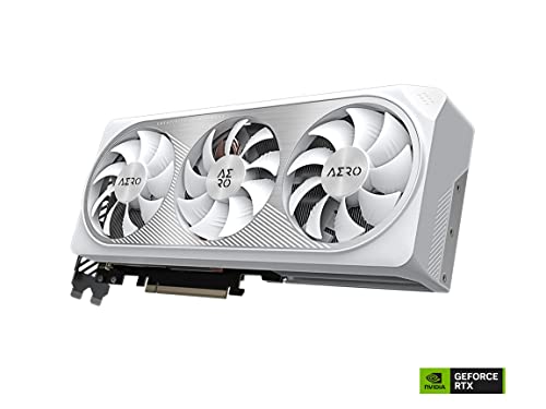Gigabyte GeForce RTX 4070 AERO OC 12G Grafikkarte, 3X WINDFORCE Lüfter, 12GB 192-bit GDDR6X, GV-N4070AERO OC-12GD Grafikkarte – Ansicht 4