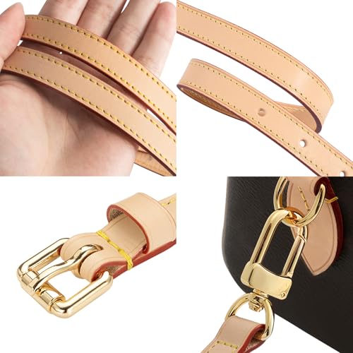Vachetta Leather Strap Replacement Adjustable Crossbody Handbag Shoulder Purse Strap for Speedy Bags(Width:0.59in,Adjustable Length:39.4-47.2in)4