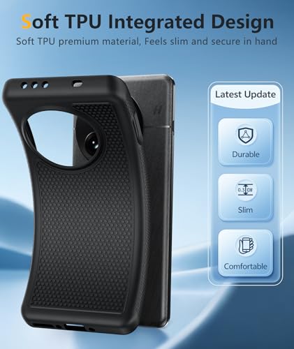 Image of FNTCASE for OnePlus 13 Case: 14FT Heavy Duty Military Grade Drop Protection for One Plus 13 Case, Non-Slip Anti-Fingerprint Shockproof Matte Soft TPU Phone Cover - Black