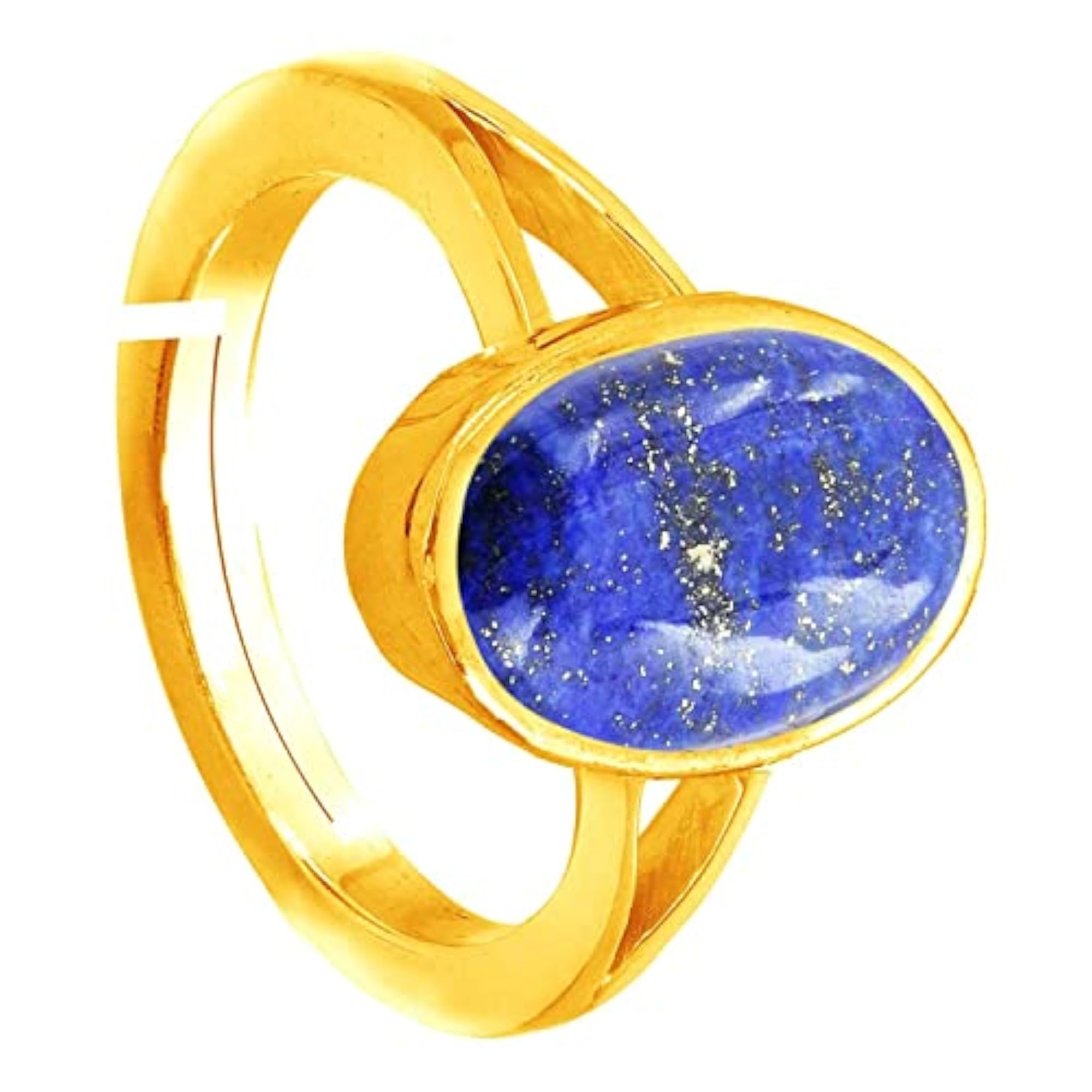 8.25 Ratti Natural Lapis Lazuli Ring, Gold Plated