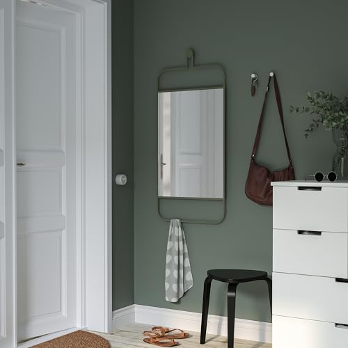 Miroir à cadre vert GRANVÅG 50x110 cm avec fixation murale épurée