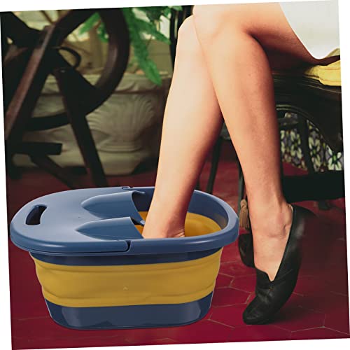 Balde plegable para remojo de pies con masaje cómodo miniatura 2