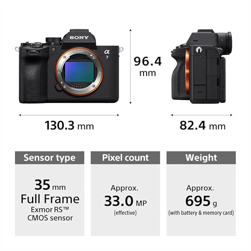 Image of Sony Alpha ILCE-7M5 Full-Frame High Resolution 33 MP Camera | Partially Stacked Sensor | 4K 120P | 30fps - Black