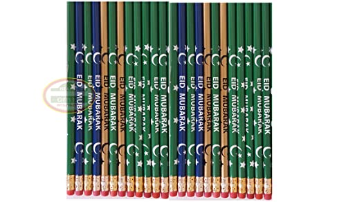 Eid Pencils (24) Eid favors Eid Decoration Islamic Stickers Ramadan Gifts for kids Ramadan Favors Islamic Stickers Islamic Gifts 123