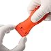 FOSHIO Plastic Razor Blades 200PCS Double Edged 1.5 Inch Suit for Razor Blade Scraper, Plastic Scraper for Remove Decals Stickers Adhesive Label and Glass Clean, Orange