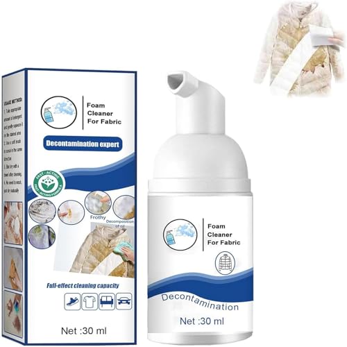 Limpiador de Ropa de Espuma,Agente de Limpieza en Seco,Espuma de Limpieza en Seco para Sofá,Spray Limpiador para Sofa de Tela,30 ml Foam Dry Cleaning Agent for Fabrics,Dry Foam Cleaner for Clothes