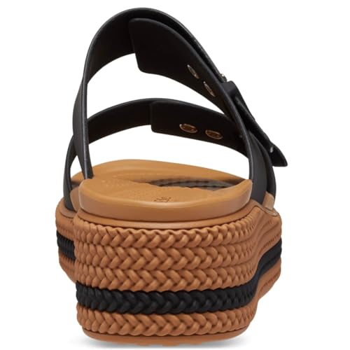 Crocs Femme Brooklyn Woven Buckle Sandales, Black, 39/40 EU