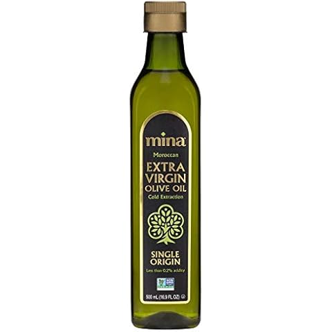 Mina Olive Oil Extra Virgin 16.9 Fl Oz, New Harvest, Polyphenol Rich Olive Oil for Cooking, Moroccan Extra Virgin Olive Oil, Single Origin Olive Oil, Cold Extraction, Less than 0.2% Acidity, 500 ml Cover