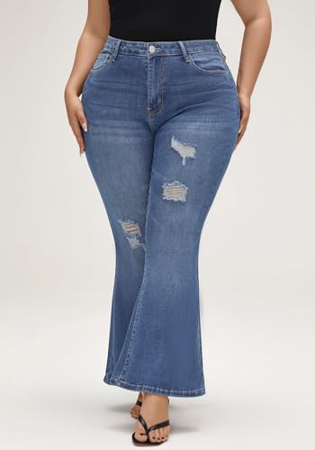 EMMIOL Flared Jeans for Women Stretchy Mid Rised Bootcut 2025 Trendy Fall Sexy Curvy Denim Pants Bell Bottoms2