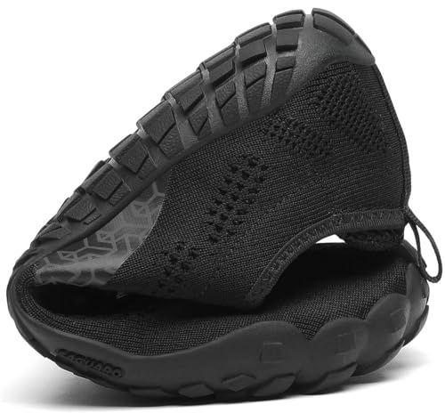 Miniatura 8 de Saguaro Hombre Mujer Minimalistas Zapatillas De Trail Running Ligeras Y Respirable Zapatos Descalzos Gym Playa Calzado De Deportes Acuaticos Para Correr Senderismo, Negro, 44 Eu