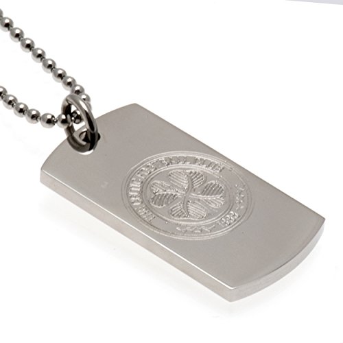 Celtic FC Stainless Steel Crest Dog Tag & Ball Chain