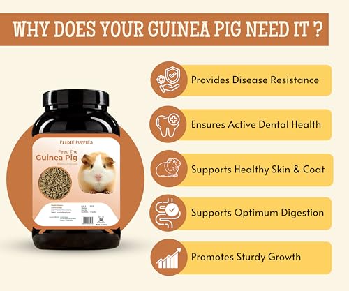 Image of Foodie Puppies Premium Guinea Pig Food Pellets (5 Kg) | Highly Nutritious Diet Essential Ingredients for a Healthy and Active Lifestyle for Adult & Young Guinea Pig
