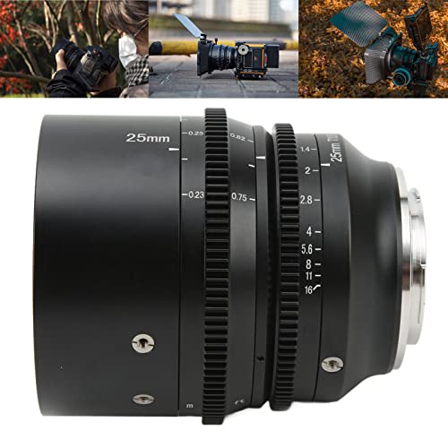 Metallkino-Objektiv, 13 Blatt mit stufenloser Öffnung, gedruckte Gleitposition auf Kinolinse mit Filmlinsenabdeckung – Bild 3