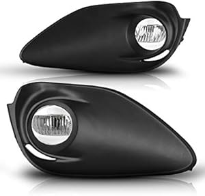 AUTOWIKI LED Fog Lights For Toyota Prius C 2017 OEM Fog Lamps Replacement Clear Lens 2PCS With LED Light Bulbs (Switch and Wiring Kit Included)