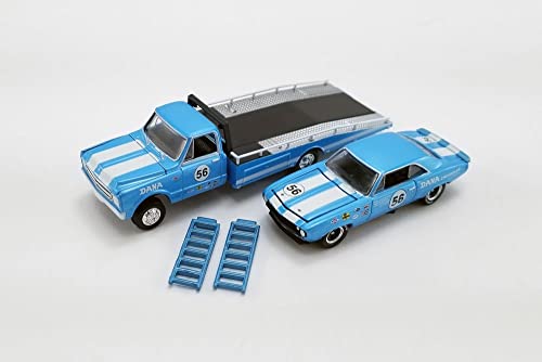 ModelToyCars 1967 Chevy C-30 Ramp Truck y Camaro 1:64 miniatura 2