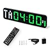 Gym Timer 15” Large Wall Clocks for Home Gym, Interval Workout Countdown Clock Remote Control for Boxing Crossfit Fitness Tabata Home Gym Accessories