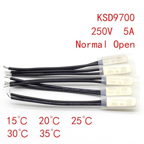 Termostato KSD9700 250V protector térmico normalmente abierto interruptor de disco 2