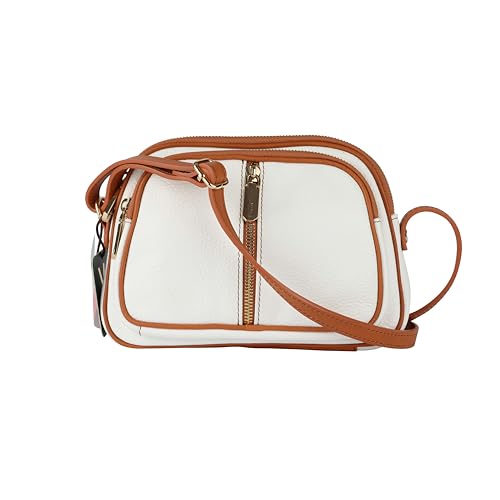 Generic Vera Pelle white Womens Hand bag Cross body Shoulder Italian Leather Made in Italy Purse