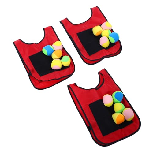 Juego de chalecos con bolas adhesivas de tela Drfeify de 29 x 42 cm con 10 bolas de espuma suave 6