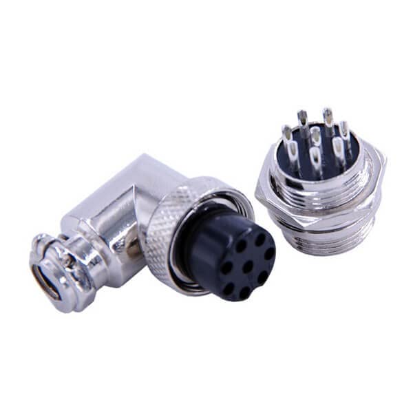 Conector aviación GX16 8 pines ángulo pack 10 miniatura 2