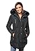 Produktbild MARIKOO warme Damen Winter Jacke Winterjacke Parka Stepp Mantel lang B401 [B401-Moonshine-Schwarz-Gr.XXL]