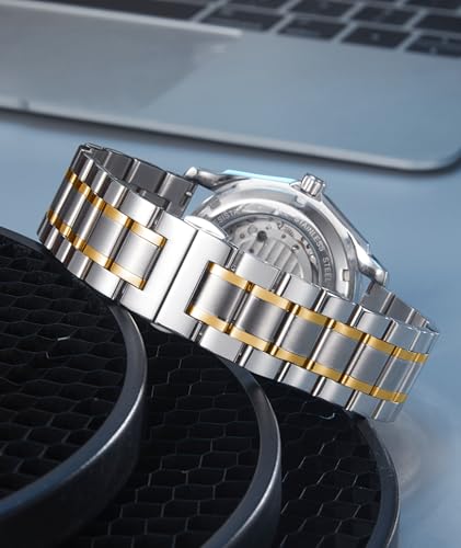 Image of BINLUN Stainless Steel Watch Bands 12mm-24mm Universal Metal Replacement Watch Straps SmartWatch Bracelets Links Straight & Curved Ends Men Women 6 Colors