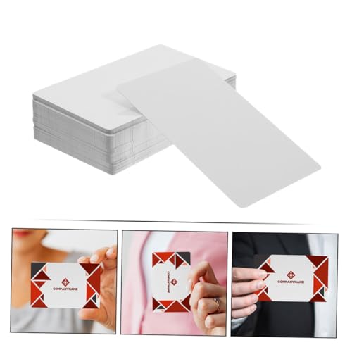 Tarjetas de presentación metálicas en blanco para crear tarjetas de visita elegantes y únicas 3