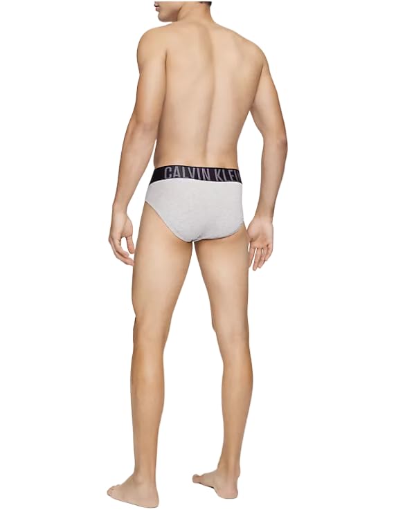 Calvin Klein Intense Power Cotton 3-Pack Hip Brief Black/Grey Heather/White - X-Large3